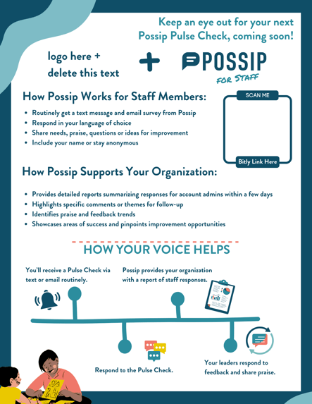 Template: ORG STAFF - How Possip Works Flyer with QR Code 07.2024